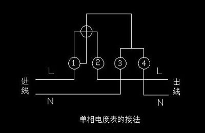 單相電表怎么接線